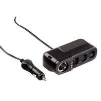 Hama 4-way Distributor for Cigarette Lighter Socket, 12V, 8A, LED (00086044)